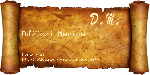 Dóczi Marica névjegykártya